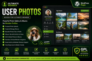 Ultimate Member User Photos – Photo Gallery & User Albums Add-on for WordPress
