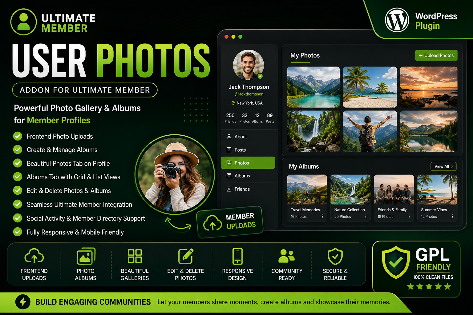 Ultimate Member User Photos – Photo Gallery & User Albums Add-on for WordPress