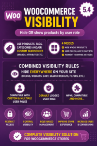 WooCommerce Hide Products, Categories, Prices, Payment and Shipping by User Role 5.2 – User Role Access Control