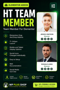 HT Team Member For Elementor – Responsive Team Showcase Plugin for WordPress