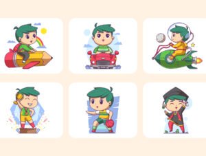 Children & Boys Activities Illustration Pack
