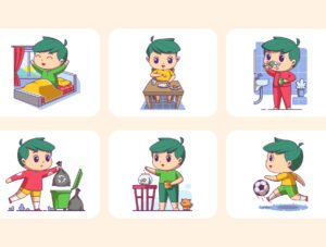 Children & Boys Activities Illustration Pack