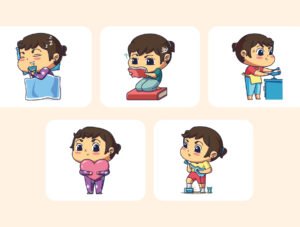 Children & Girls Activities Illustration Pack