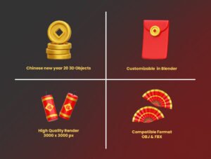 Chinese New Year 3D Icon Illustrations