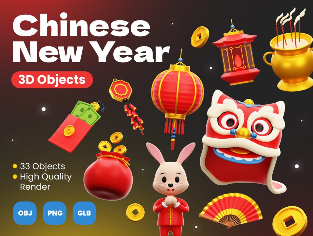 Chinese New Year 3D Icons