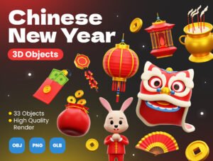Chinese New Year 3D Icons