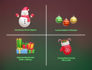 Christmas 3D Icon Illustrations