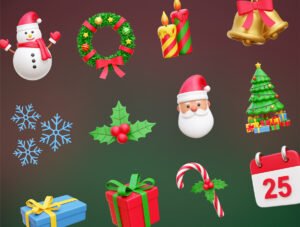 Christmas 3D Icon Illustrations