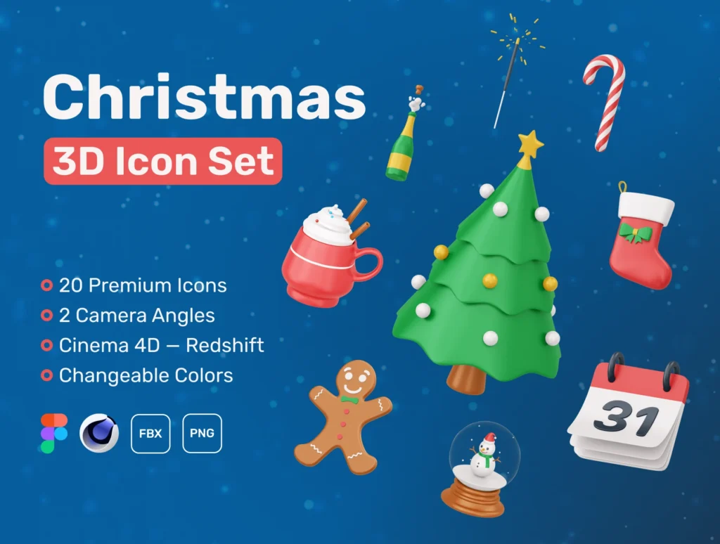 Christmas 3D Icon Set