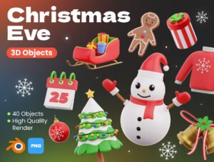 Christmas Eve 3D Icons