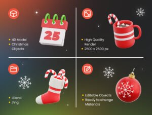 Christmas Eve 3D Icons