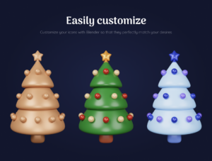 Christmas Pack - Customizable 3D Icons