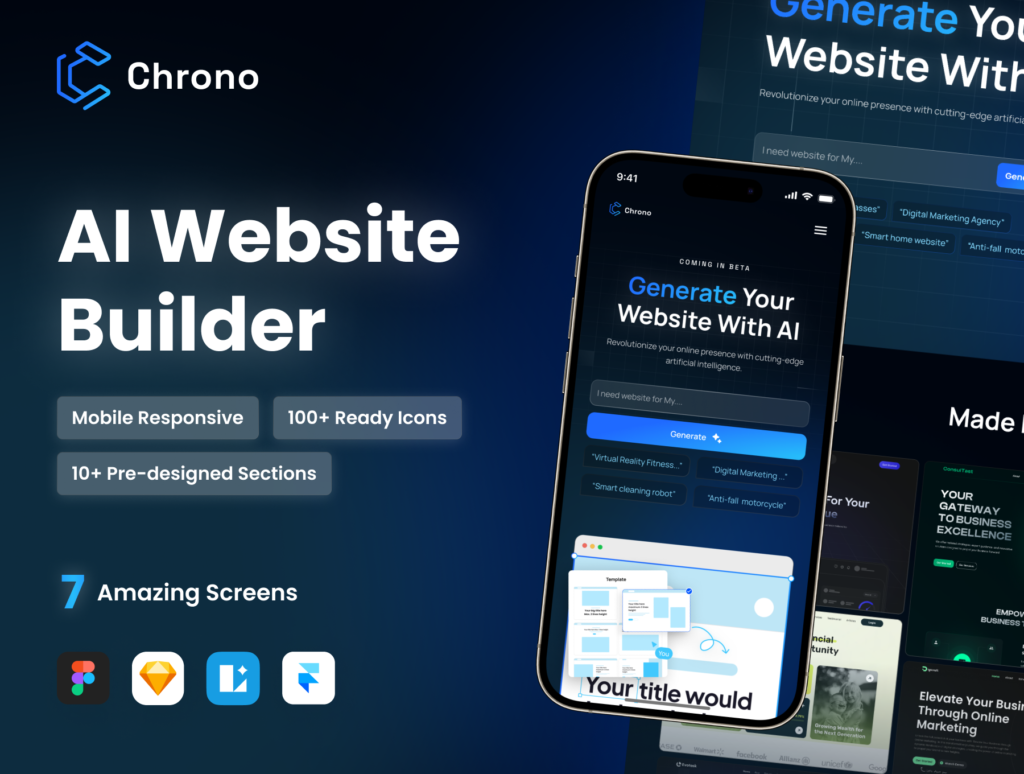 Chrono - AI Website Builder Framer Landing Page UI Kit