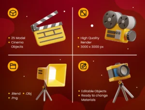 Cinema 3D Icons