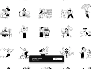 Content Creator Illustrations Notion Style