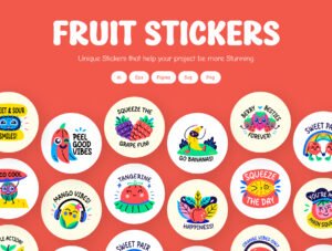 Cool Fruit Stickers Collection