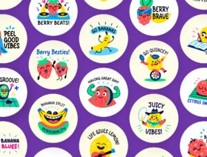 Cool Fruit Stickers Collection