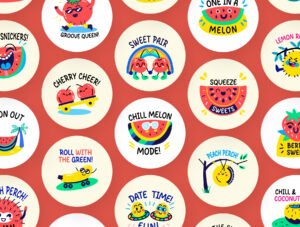 Cool Fruit Stickers Collection