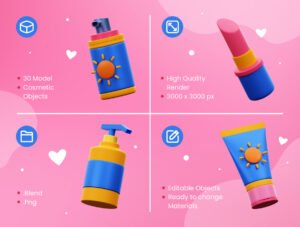 Cosmetic 3D Icons