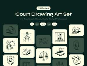 Court Drawing Art Set