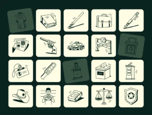 Court Drawing Art Set