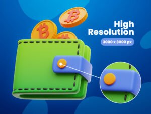 Cryptocurrency 3D Icons