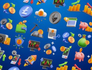 Cryptocurrency 3D Icons