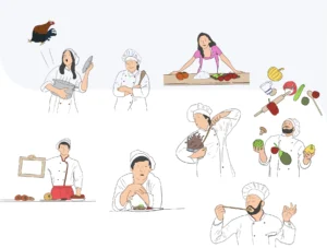 Culi Restaurant/ Delivery Illustration Pack
