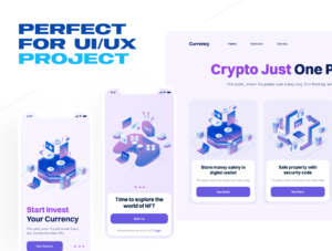 Currency - Cryptocurrency Isometric Illustration Set