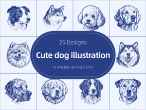 Cute Dog Illustration 1