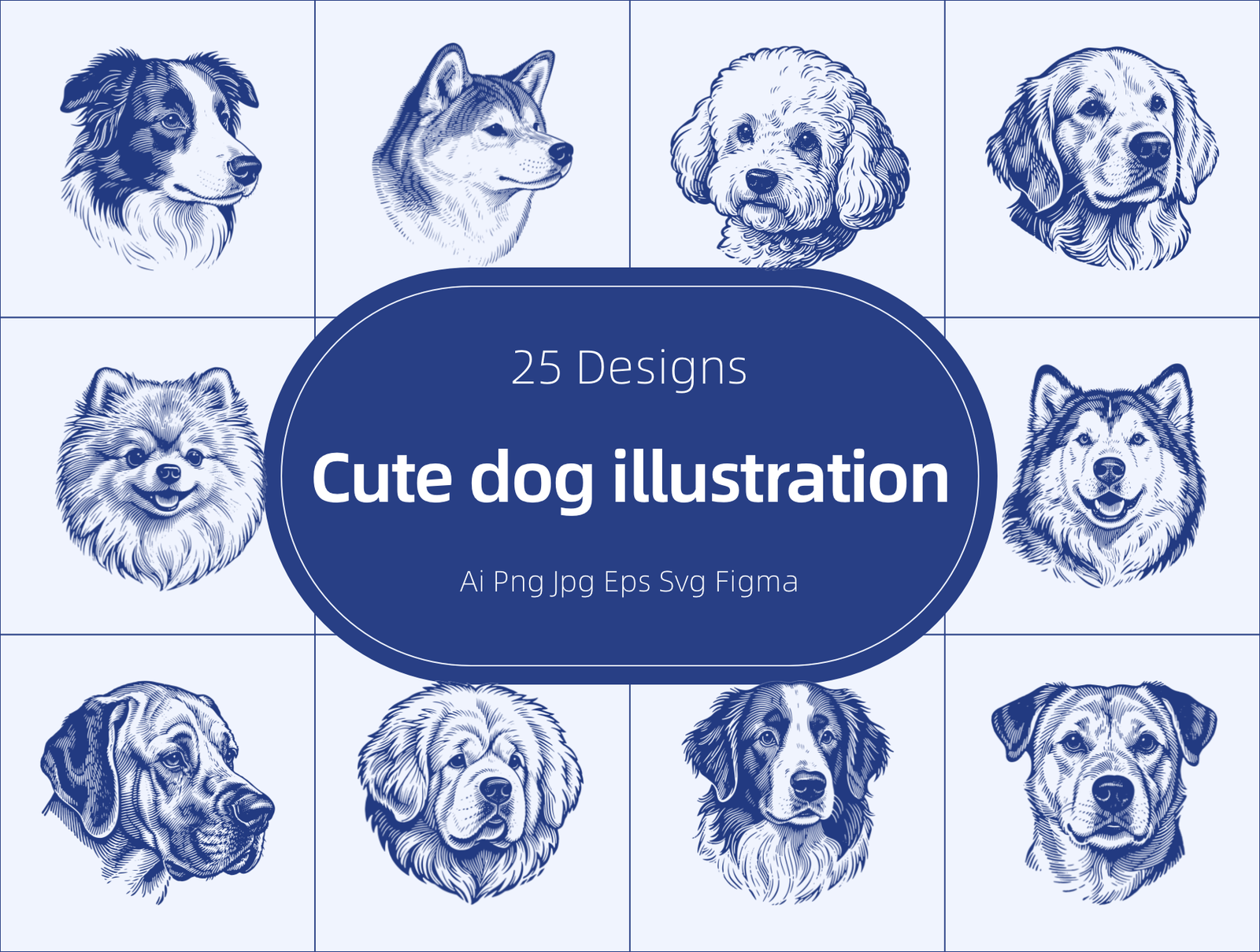 Cute Dog Illustration 1