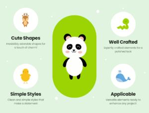 Cute Simple Animal Illustration Elements