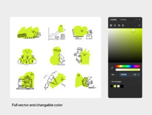 Cute Slime Activities Illustrations