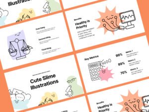 Cute Slime Activities Illustrations