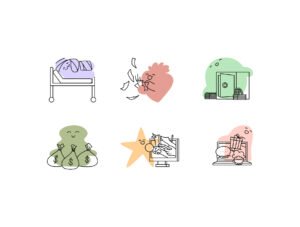 Cute Slime Activities Illustrations