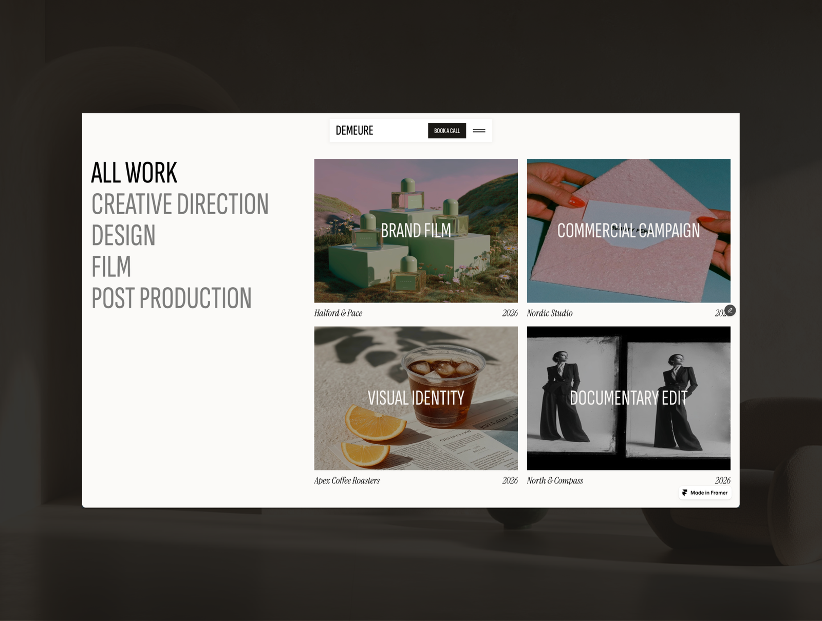 Demeure Framer Template