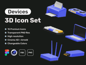 Devices 3D Icon Set