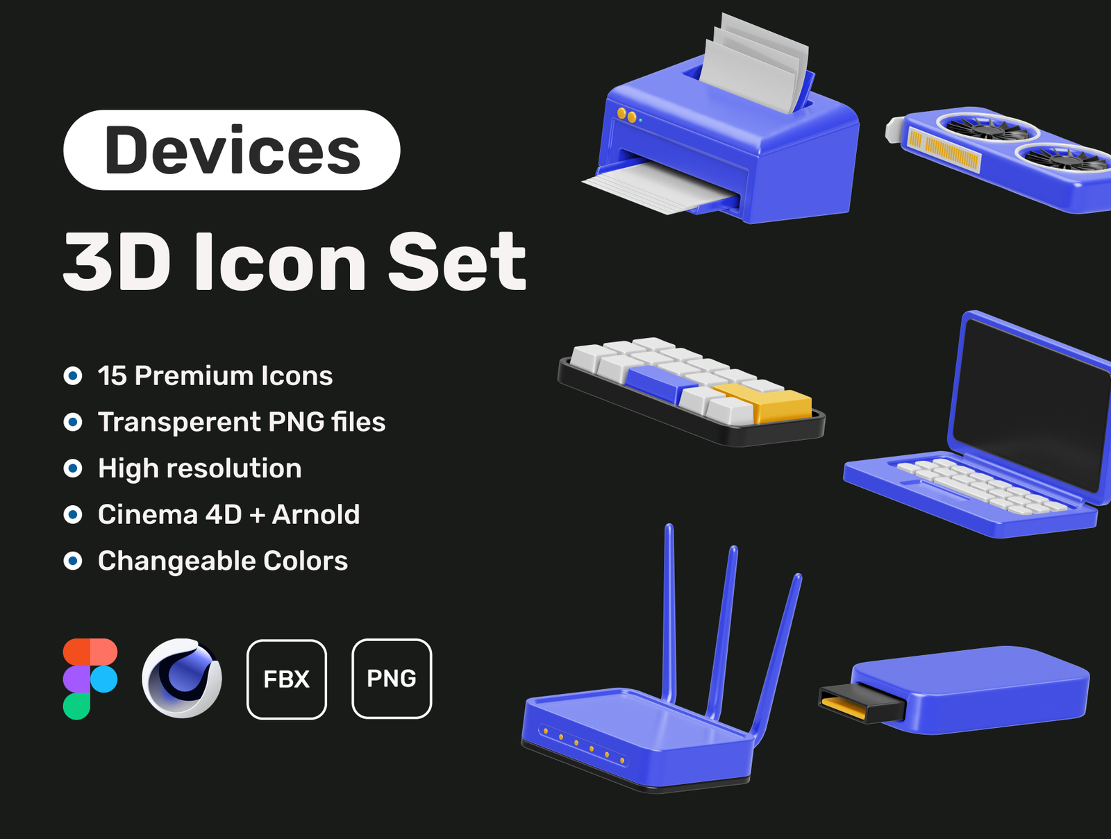 Devices 3D Icon Set