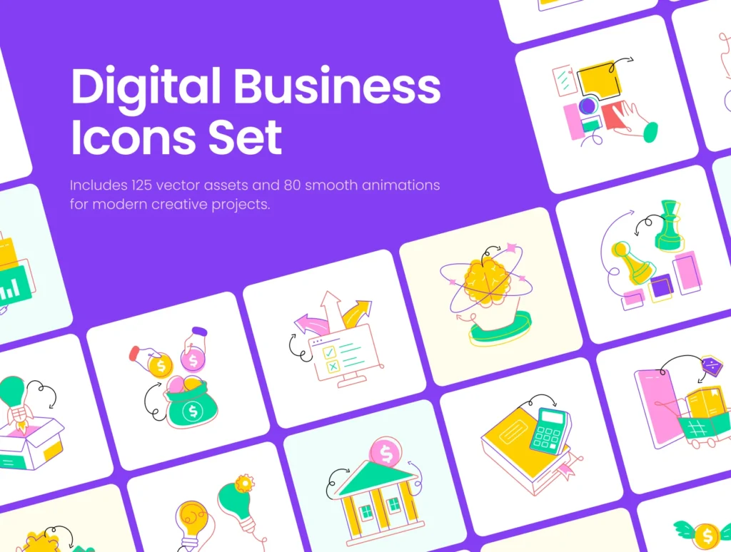 Digital Business Icons Bundle
