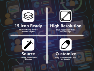 Digital Marketing 3D Icon Pack