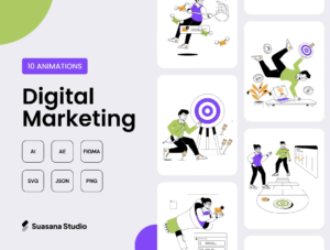 Digital Marketing Lottie Animations