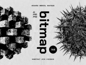 Dithering Bitmap Vector Shapes Collection