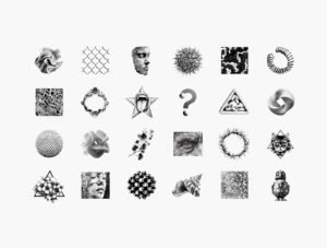 Dithering Bitmap Vector Shapes Collection
