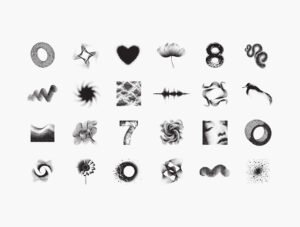 Dithering Bitmap Vector Shapes Collection