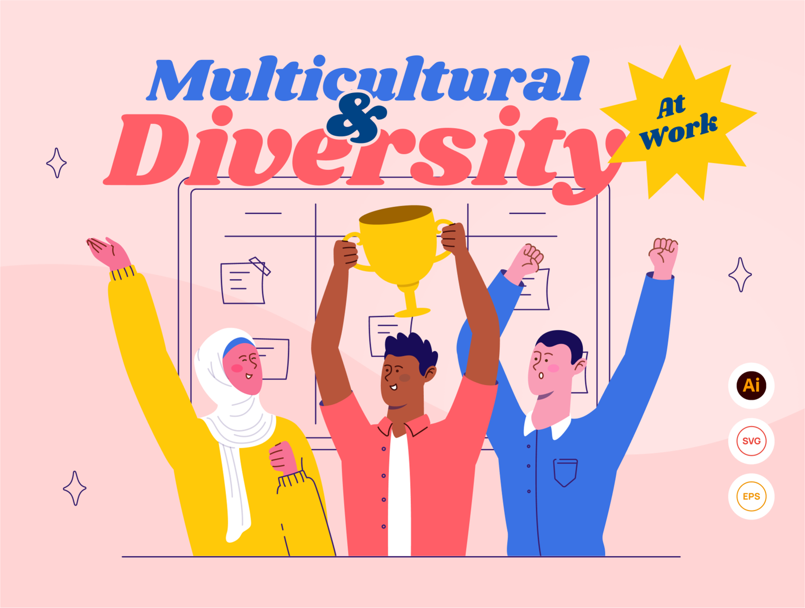 Diversyy - Multicultural & Diversity at Work Illustration Set Diversy - Multicultural & Diversity at Work Illustration Set