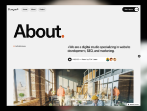 Dongan – Studio Agency Framer Template