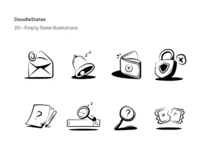 Doodle States - Notion Styles Empty States Illustrations