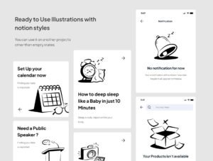Doodle States - Notion Styles Empty States Illustrations