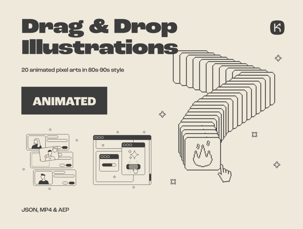 Drag & Drop Animated Illustrations