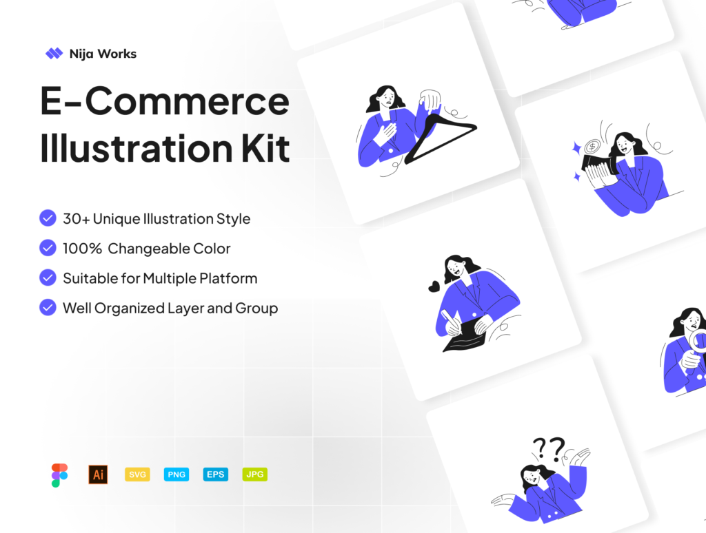 E-commerce Fashion Illustration Kit